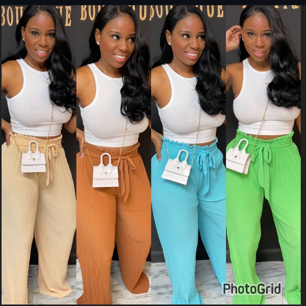 Kelly Pants (Beige,Lime,Blue)