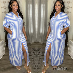 Striped Dress (Blue)