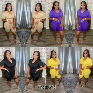 Basic Short Sets (Black,Purple,Tan,Yellow)
