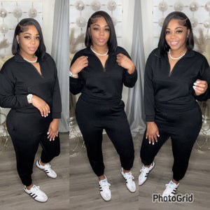 Black Jogger Set