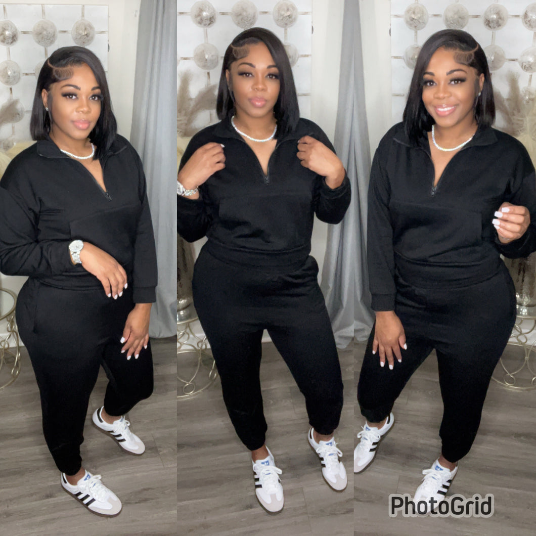 Black Jogger Set