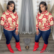 Load image into Gallery viewer, CANDY SWEATHER (RED/CREAM)
