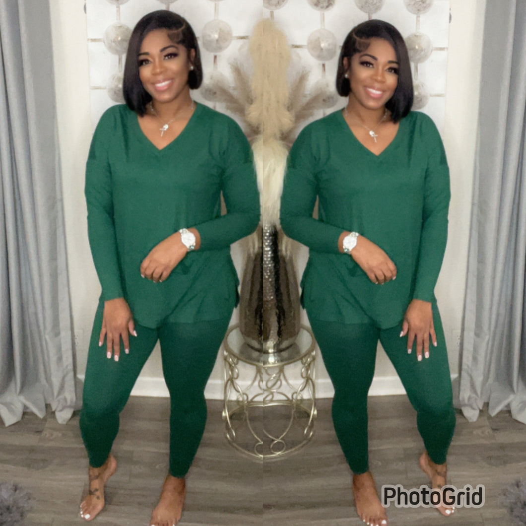 LOUNGEWEAR BASIC SET (DK.GREEN)