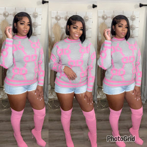 CANDY SWEATHER (PINK/GRAY)