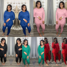 Load image into Gallery viewer, LOUNGEWEAR BASIC SET(PLUS)(LT.NAVY,LT.ROSE,RUBY,BLACK,F0REST)
