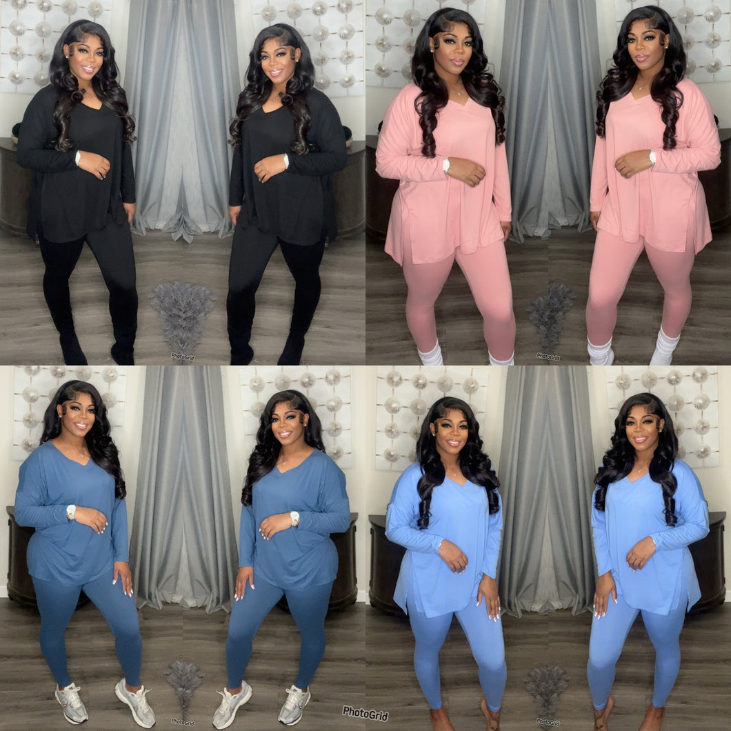 Relax Me Set (Plus) (Black,Corn flower, Tan Rose, Dust Blue)